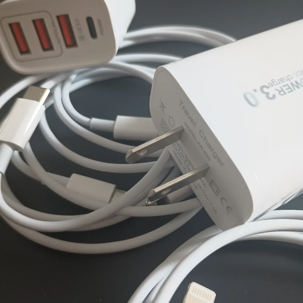 🔥New Super PD 20W Quick Charger Lightning to Type C 1 + 3 Set